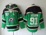 Stars #91 Tyler Seguin Green Sawyer Hooded Sweatshirt Stitched Jersey