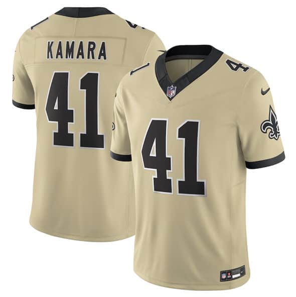 New Orleans Saints #41 Alvin Kamara Gold 2025 F.U.S.E. Alternate Vapor Limited Football Stitched Jersey