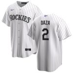 Colorado Rockies #2 Yonathan Daza White Stitched Jersey