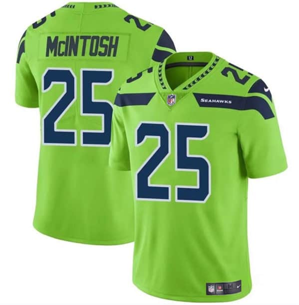 Seattle Seahawks #25 Kenny McIntosh Green Vapor Limited Stitched Jersey