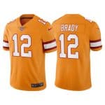 Tampa Bay Buccaneers #12 Tom Brady Orange Vapor Untouchable Limited Stitched Jersey
