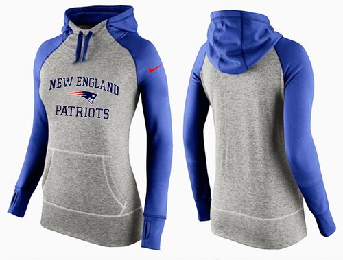 Nike New England Patriots Performance Hoodie Grey Blue