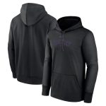 Colorado Rockies Black Collection Practice Performance Pullover Hoodie