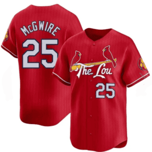 St Louis Cardinals #25 Mark McGwire Red City Connect Jersey