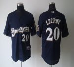 Brewers #20 Jonathan Lucroy Blue Cool Base Stitched Jersey