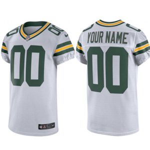 Green Bay Packers Customized White Stitched Football Jersey