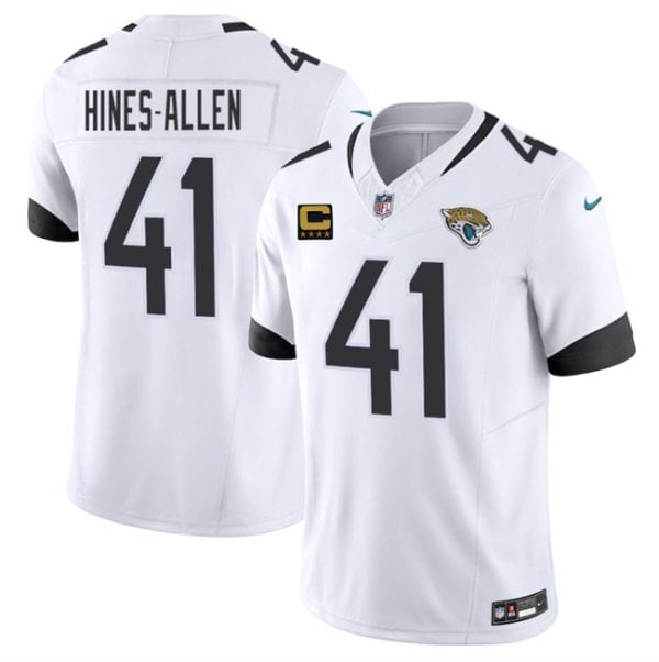 Jacksonville Jaguars #41 Josh Hines-Allen White 2025 F.U.S.E. With 4-Star C Patch Vapor Limited Stitched Jersey
