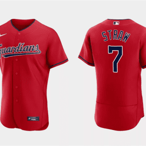 Cleveland Guardians #7 Myles Straw Red Flex Base Stitched Jersey