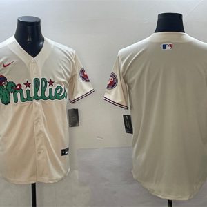 Philadelphia Phillies Blank Cream Phanatic Limited Stitched Jersey