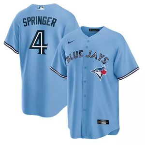 Toronto Blue Jays #4 George Springer Light Blue Cool Base Stitched Jersey