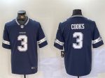 Dallas Cowboys #3 Brandin Cooks Navy Vapor Untouchable Limited Stitched Jersey