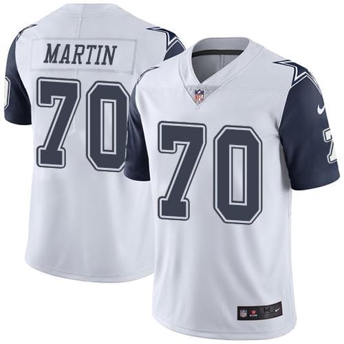 Cowboys #70 Zack Martin White Stitched Limited Rush Nike Jersey