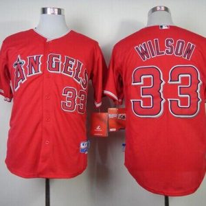 Angels Of Anaheim #33 C.J. Wilson Red Cool Base Stitched Jersey