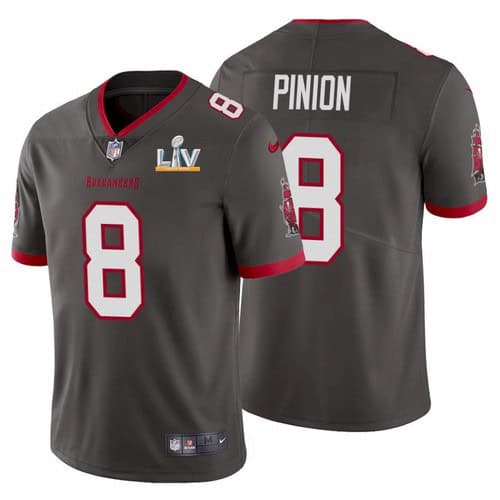 Tampa Bay Buccaneers #8 Bradley Pinion Grey 2021 Super Bowl LV Limited Stitched Jersey