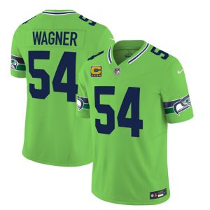 Seattle Seahawks #54 Bobby Wagner 2023 F.U.S.E. With 4-Star C Patch Green Limited Stitched Jersey