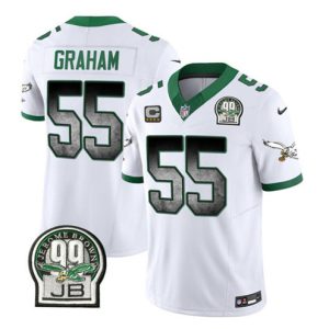 Philadelphia Eagles #55 Brandon Graham White 2023 F.U.S.E. With 4-Star C Patch Throwback Vapor Untouchable Limited Stitched Jersey