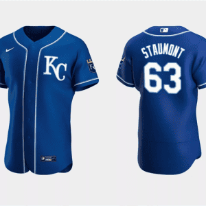 Kansas City Royals #63 Josh Staumont Royal Flex Base Stitched Jersey