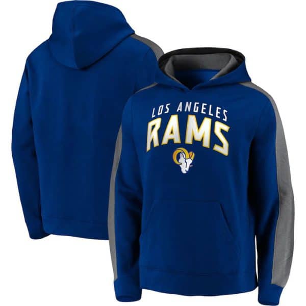 Los Angeles Rams Royal Game Time Arch Pullover Hoodie