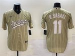 Los Angeles Dodgers #11 Roki Sasaki Cream Cool Base Stitched Jersey