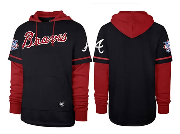Atlanta Braves Black Pullover Hoodie