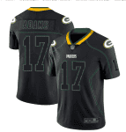 Green Bay Packers #17 Davante Adams Black Lights Out Color Rush Limited Stitched Jersey