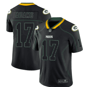 Green Bay Packers #17 Davante Adams Black Lights Out Color Rush Limited Stitched Jersey