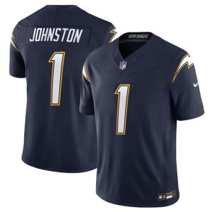 Los Angeles Chargers #1 Quentin Johnston Navy 2025 F.U.S.E. Alternate Vapor Limited Stitched Jersey