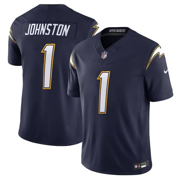 Los Angeles Chargers #1 Quentin Johnston Navy 2025 F.U.S.E. Alternate Vapor Limited Stitched Jersey