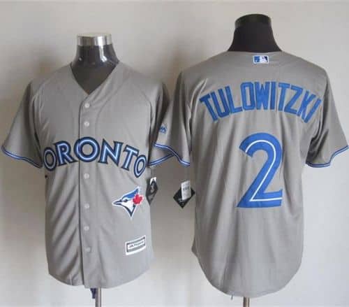 Blue Jays #2 Troy Tulowitzki Grey New Cool Base Stitched Jersey