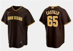 San Diego Padres #65 Jos¨¦ Castillo Brown Cool Base Stitched Jersey
