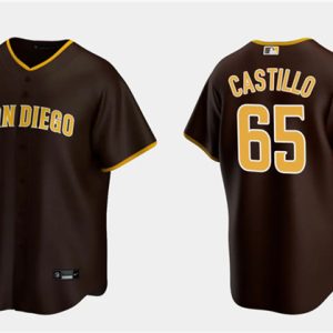 San Diego Padres #65 Jos¨¦ Castillo Brown Cool Base Stitched Jersey