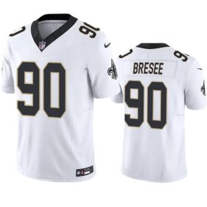 New Orleans Saints #90 Bryan Bresee White 2023 F.U.S.E. Vapor Untouchable Limited Stitched Jersey