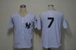 Mitchell And Ness 1951 Yankees #7 Mickey Mantle White Throwback Stitched Jersey