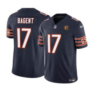 Chicago Bears #17 Tyson Bagent Navy 2023 F.U.S.E. With John Madden Patch Vapor Limited Stitched Jersey