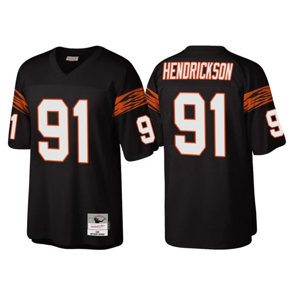 Cincinnati Bengals #91 Trey Hendrickson Black Throwback Legacy Stitched Jersey