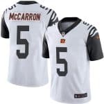 Bengals #5 AJ McCarron White Stitched Limited Rush Nike Jersey