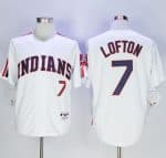Indians #7 Kenny Lofton White 1978 Turn Back The Clock Stitched Jersey