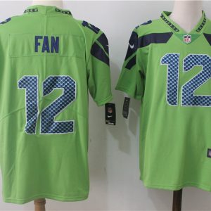 Seattle Seahawks #12 Fan Green Stitched Vapor Untouchable Limited Nike Jersey