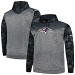 Baltimore Ravens Heather Charcoal Big Tall Camo Pullover Hoodie