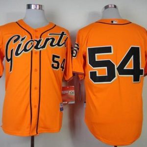 Giants #54 Sergio Romo Orange Cool Base Stitched Jersey