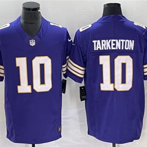 Minnesota Vikings #10 Fran Tarkenton Purple 2023 F.U.S.E. Vapor Untouchable Limited Stitched Jersey