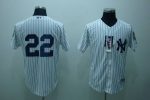 Yankees #22 Jacoby Ellsbury White Stitched Jersey