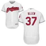 Indians #37 Cody Allen White Flexbase Authentic Collection Stitched Jersey