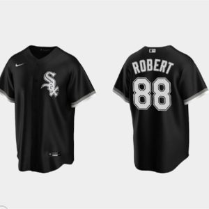 Chicago White Sox #88 Luis Robert Black Cool Base Stitched Jersey