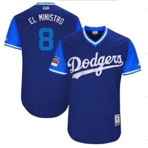 Los Angeles Dodgers #8 Manny Machado "El Ministro" Majestic Royal Players Weekend Authentic Stitched Jersey