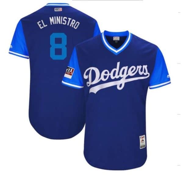 Los Angeles Dodgers #8 Manny Machado "El Ministro" Majestic Royal Players Weekend Authentic Stitched Jersey