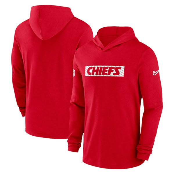 Kansas City Chiefs Red Sideline Performance Hoodie