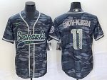 Seattle Seahawks #11 Jaxon Smith-Njigba Grey With Patch Cool Base Stitched Jersey