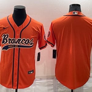 Denver Broncos Blank Orange Stitched Jersey