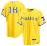 Boston Red Sox #16 Jarren Duran Gold City Connect Stitched Jersey